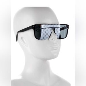 2021 LV Louis Vuitton Monogram sunglasses black holographic LV logo AUTHENTIC